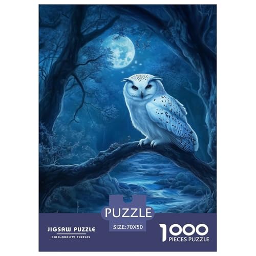 Eule 1000 Teile Klassische Puzzle Für Erwachsene Und Kinder, Teile Passen Perfekt Zusammen, Geschicklichkeitsspiel, Perfekt Für Spieleabende, Stressabbau-Spielzeug 70x50cm/1000pcs von QIAVXZIP
