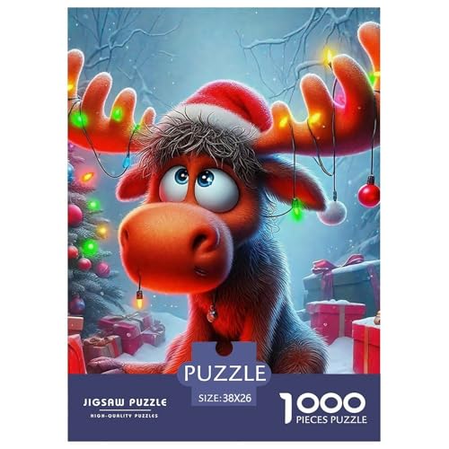 Fawn 1000 Teile Anspruchsvolles Puzzle Tier Für Erwachsene Und Kinder, Teile Passen Perfekt Zusammen, Geschicklichkeitsspiel, Premium Quality, Stressabbau-Spielzeug 38x26cm/1000pcs von QIAVXZIP