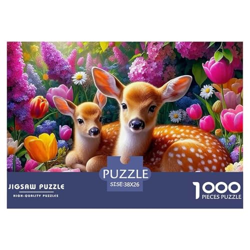 Fawn 1000 Teile Unmöglich Puzzles Tier Ab 14 Jahren, Teile Passen Perfekt Zusammen, Geschicklichkeitsspiel, Premium Quality, Pädagogisches 38x26cm/1000pcs Fawn 1000 Teile Unmöglich Puzzles Tier Ab 14 Jahren, Teile Passen Perfekt Zusammen, Geschicklichkeitsspiel, Premium Quality, Pädagogisches 38x26cm/1000pcs von QIAVXZIP