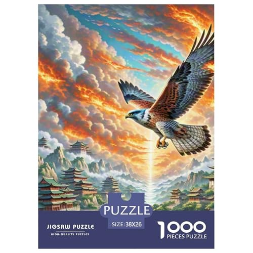 Feuergeflügelter Falken 1000 Teile Anspruchsvolles Puzzle Tier Und Kinder, Teile Passen Perfekt Zusammen, Geschicklichkeitsspiel, Premium Quality, Stressabbau-Spielzeug 38x26cm/100 Feuergeflügelter Falken 1000 Teile Anspruchsvolles Puzzle Tier Und Kinder, Teile Passen Perfekt Zusammen, Geschicklichkeitsspiel, Premium Quality, Stressabbau-Spielzeug 38x26cm/100 von QIAVXZIP