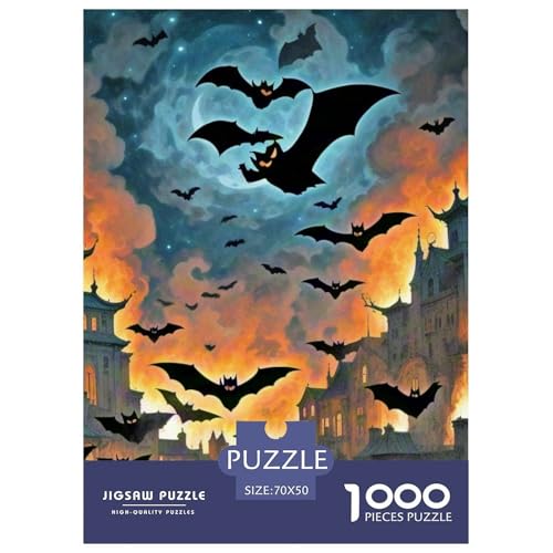 Fledermaus Skimming Nacht 1000 Teile Klassische Puzzle Tier, Teile Passen Perfekt Zusammen, Geschicklichkeitsspiel, Perfekt Für Spieleabende, Stressabbau-Spielzeug 70x50cm/1000pcs Fledermaus Skimming Nacht 1000 Teile Klassische Puzzle Tier, Teile Passen Perfekt Zusammen, Geschicklichkeitsspiel, Perfekt Für Spieleabende, Stressabbau-Spielzeug 70x50cm/1000pcs von QIAVXZIP