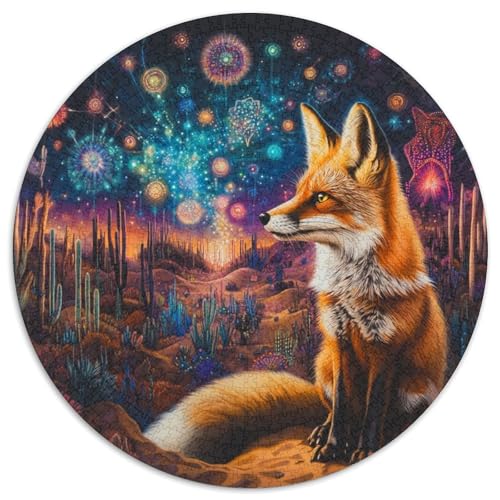 Fox 1000 Teile Puzzle Runde Puzzles Schwieriges Großes Stressabbau-Spielzeug Geeignet 1000pcs (67.5x67.5cm) von QIAVXZIP