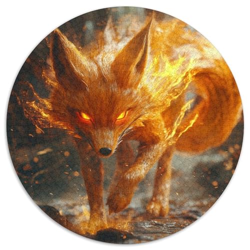 Fox 1000 Teile Puzzle Rundes Puzzle Schwieriges Großes Stressabbau-Spielzeug Geeignet 1000pcs (67.5x67.5cm) von QIAVXZIP