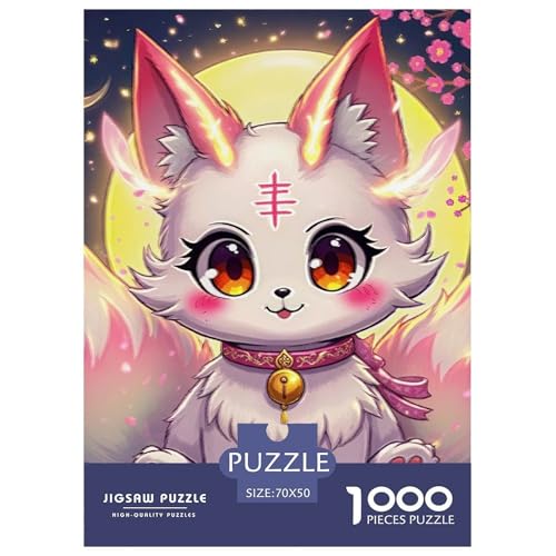 Fox 1000 Teile Schwieriges Großes Puzzle Tier Für Erwachsene, Familien, Teile Passen Perfekt Zusammen, Geschicklichkeitsspiel, Perfekt Für Spieleabende, Pädagogisches 70x50cm/1000pcs von QIAVXZIP
