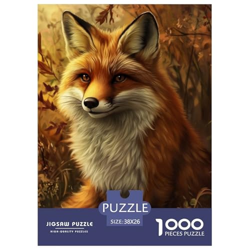 Fox 1000 Teile Unmöglich Puzzles Für Erwachsene Und Kinder, Teile Passen Perfekt Zusammen, Geschicklichkeitsspiel, Premium Quality, Stressabbau-Spielzeug 38x26cm/1000pcs von QIAVXZIP