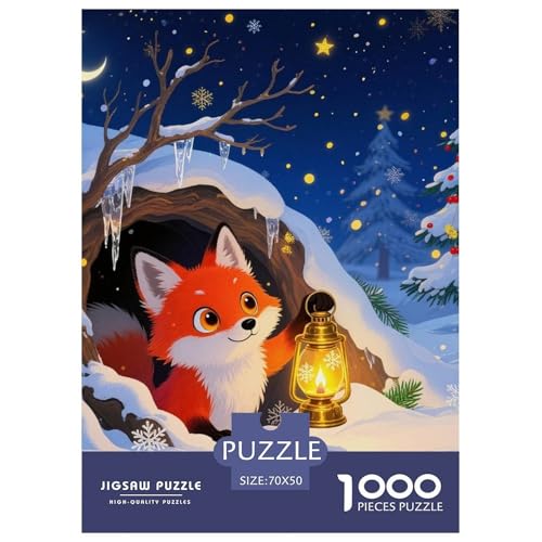 Fox 1000 Teile Unmöglich Puzzles Tier Ab 14 Jahren, Teile Passen Perfekt Zusammen, Geschicklichkeitsspiel, Perfekt Für Spieleabende, Stressabbau-Spielzeug 70x50cm/1000pcs von QIAVXZIP