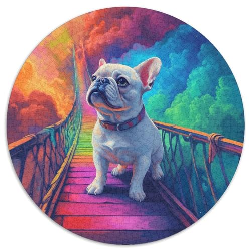 French BULLHund 1000 Teile Puzzle Rundpuzzle Schwieriges Großes Stressabbau-Spielzeug Geeignet 1000pcs (67.5x67.5cm) von QIAVXZIP