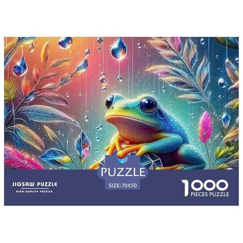 Frosch 1000 Teile Klassische Puzzle Tier Ab 14 Jahren, Teile Passen Perfekt Zusammen, Geschicklichkeitsspiel, Premium Quality, Pädagogisches 70x50cm/1000pcs Frosch 1000 Teile Klassische Puzzle Tier Ab 14 Jahren, Teile Passen Perfekt Zusammen, Geschicklichkeitsspiel, Premium Quality, Pädagogisches 70x50cm/1000pcs von QIAVXZIP