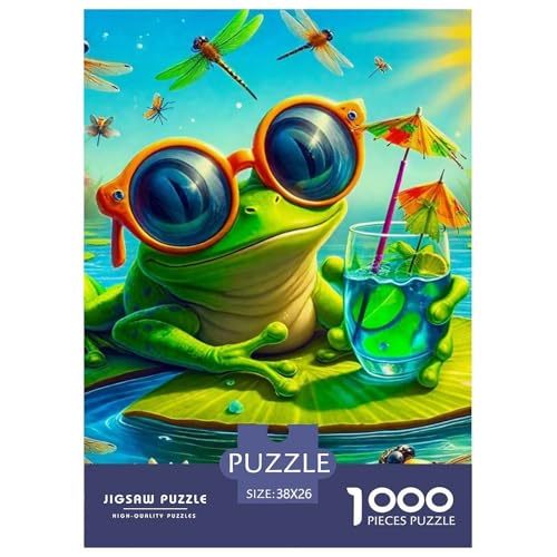 Frosch 1000 Teile Unmöglich Puzzles Tier Ab 14 Jahren, Teile Passen Perfekt Zusammen, Geschicklichkeitsspiel, Premium Quality, Pädagogisches 38x26cm/1000pcs Frosch 1000 Teile Unmöglich Puzzles Tier Ab 14 Jahren, Teile Passen Perfekt Zusammen, Geschicklichkeitsspiel, Premium Quality, Pädagogisches 38x26cm/1000pcs von QIAVXZIP