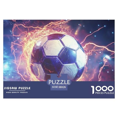 Fußball 1000 Teile Unmöglich Puzzles, Teile Passen Perfekt Zusammen, Geschicklichkeitsspiel, Perfekt Für Spieleabende, Stressabbau-Spielzeug 38x26cm/1000pcs von QIAVXZIP