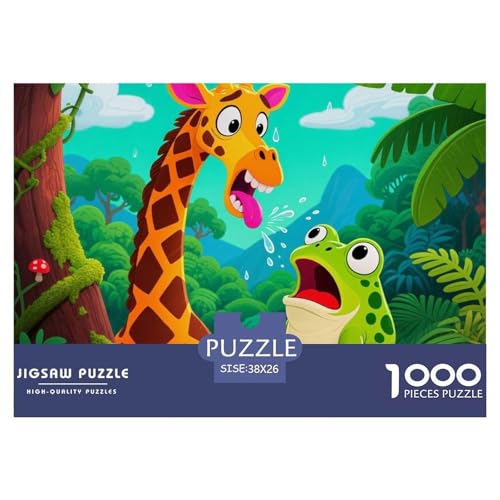 Giraffe 1000 Teile Klassische Puzzle Tier Ab 14 Jahren, Teile Passen Perfekt Zusammen, Geschicklichkeitsspiel, Perfekt Für Spieleabende, Stressabbau-Spielzeug 38x26cm/1000pcs von QIAVXZIP