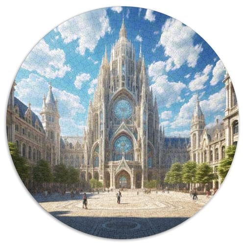 Grand Platz 1000 PCS Puzzle Runde Puzzles Schwieriges Großes Stressabbau-Spielzeug Geeignet 1000pcs (67.5x67.5cm) von QIAVXZIP
