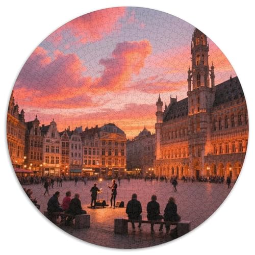 Grand Platz 1000 Teile Puzzle Rundes Puzzle Schwieriges Großes Stressabbau-Spielzeug Für Erwachsene Kinder Kreativ 1000pcs (67.5x67.5cm) von QIAVXZIP