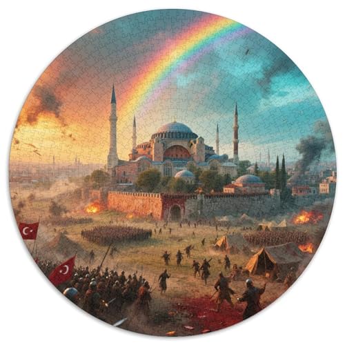 Hagia Sophia 1000 Teile Künstlerisches Jigsaw Puzzle Rundpuzzle Schwieriges Großes Stressabbau-Spielzeug Geeignet 1000pcs (67.5x67.5cm) von QIAVXZIP