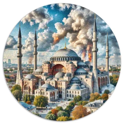 Hagia Sophia 1000 Teile Puzzle Runde Puzzles Schwieriges Großes Stressabbau-Spielzeug Geeignet 1000pcs (67.5x67.5cm) von QIAVXZIP