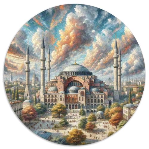 Hagia Sophia 1000 Teile Puzzle Rundes Puzzle Schwieriges Großes Stressabbau-Spielzeug Für Erwachsene Kinder Kreativ 1000pcs (67.5x67.5cm) von QIAVXZIP