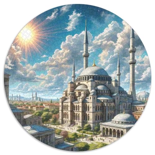Hagia Sophia 1000 Teile Puzzle Rundpuzzle Schwieriges Großes Stressabbau-Spielzeug Für Erwachsene Und Kinder 1000pcs (67.5x67.5cm) von QIAVXZIP