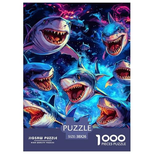 Hai 1000 Teile Klassische Puzzle Ab 14 Jahren, Teile Passen Perfekt Zusammen, Geschicklichkeitsspiel, Perfekt Für Spieleabende, Pädagogisches 38x26cm/1000pcs Hai 1000 Teile Klassische Puzzle Ab 14 Jahren, Teile Passen Perfekt Zusammen, Geschicklichkeitsspiel, Perfekt Für Spieleabende, Pädagogisches 38x26cm/1000pcs von QIAVXZIP