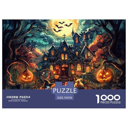 Halloween Dorf 1000 Teile Schwieriges Großes Puzzle Für Erwachsene, Familien, Teile Passen Perfekt Zusammen, Geschicklichkeitsspiel, Perfekt Für Spieleabende, Pädagogisches 70x50cm/1000pcs Halloween Dorf 1000 Teile Schwieriges Großes Puzzle Für Erwachsene, Familien, Teile Passen Perfekt Zusammen, Geschicklichkeitsspiel, Perfekt Für Spieleabende, Pädagogisches 70x50cm/1000pcs von QIAVXZIP