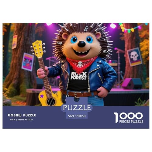 Hedgehog 1000 Teile Unmöglich Puzzles Tier Ab 14 Jahren, Teile Passen Perfekt Zusammen, Geschicklichkeitsspiel, Perfekt Für Spieleabende, Pädagogisches 70x50cm/1000pcs von QIAVXZIP