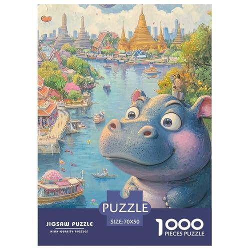 Hippo 1000 Teile Klassische Puzzle Ab 14 Jahren, Teile Passen Perfekt Zusammen, Geschicklichkeitsspiel, Premium Quality, Stressabbau-Spielzeug 70x50cm/1000pcs Hippo 1000 Teile Klassische Puzzle Ab 14 Jahren, Teile Passen Perfekt Zusammen, Geschicklichkeitsspiel, Premium Quality, Stressabbau-Spielzeug 70x50cm/1000pcs von QIAVXZIP