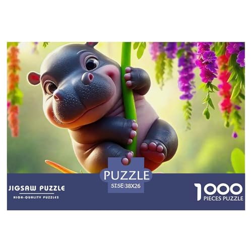 Hippopotamus 1000 Teile Klassische Puzzle Tier Ab 14 Jahren, Teile Passen Perfekt Zusammen, Geschicklichkeitsspiel, Premium Quality, Pädagogisches 38x26cm/1000pcs Hippopotamus 1000 Teile Klassische Puzzle Tier Ab 14 Jahren, Teile Passen Perfekt Zusammen, Geschicklichkeitsspiel, Premium Quality, Pädagogisches 38x26cm/1000pcs von QIAVXZIP