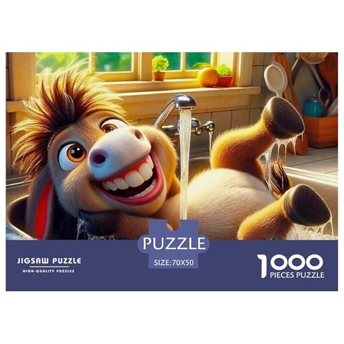 Hippopotamus 1000 Teile Klassische Puzzle Tier Ab 14 Jahren, Teile Passen Perfekt Zusammen, Geschicklichkeitsspiel, Premium Quality, Pädagogisches 70x50cm/1000pcs Hippopotamus 1000 Teile Klassische Puzzle Tier Ab 14 Jahren, Teile Passen Perfekt Zusammen, Geschicklichkeitsspiel, Premium Quality, Pädagogisches 70x50cm/1000pcs von QIAVXZIP