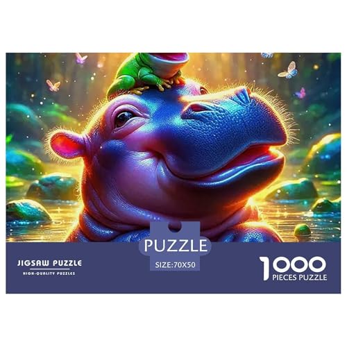 Hippopotamus 1000 Teile Unmöglich Puzzles Tier Ab 14 Jahren, Teile Passen Perfekt Zusammen, Geschicklichkeitsspiel, Perfekt Für Spieleabende, Pädagogisches 70x50cm/1000pcs Hippopotamus 1000 Teile Unmöglich Puzzles Tier Ab 14 Jahren, Teile Passen Perfekt Zusammen, Geschicklichkeitsspiel, Perfekt Für Spieleabende, Pädagogisches 70x50cm/1000pcs von QIAVXZIP