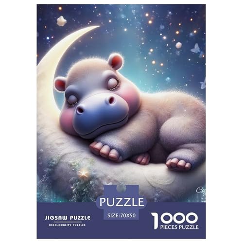 Hippopotamus 1000 Teile Unmöglich Puzzles Tier Ab 14 Jahren, Teile Passen Perfekt Zusammen, Geschicklichkeitsspiel, Perfekt Für Spieleabende, Pädagogisches 70x50cm/1000pcs Hippopotamus 1000 Teile Unmöglich Puzzles Tier Ab 14 Jahren, Teile Passen Perfekt Zusammen, Geschicklichkeitsspiel, Perfekt Für Spieleabende, Pädagogisches 70x50cm/1000pcs von QIAVXZIP