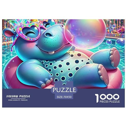 Hippopotamus 1000 Teile Unmöglich Puzzles Tier Ab 14 Jahren, Teile Passen Perfekt Zusammen, Geschicklichkeitsspiel, Perfekt Für Spieleabende, Pädagogisches 70x50cm/1000pcs Hippopotamus 1000 Teile Unmöglich Puzzles Tier Ab 14 Jahren, Teile Passen Perfekt Zusammen, Geschicklichkeitsspiel, Perfekt Für Spieleabende, Pädagogisches 70x50cm/1000pcs von QIAVXZIP