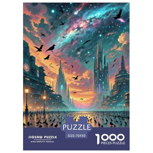 Jackdaw Caching bei Dämmerung 1000 Teile Schwieriges Großes Puzzle Tier, Teile Passen Perfekt Zusammen, Geschicklichkeitsspiel, Premium Quality, Stressabbau-Spielzeug 70x50cm/1000pcs Jackdaw Caching bei Dämmerung 1000 Teile Schwieriges Großes Puzzle Tier, Teile Passen Perfekt Zusammen, Geschicklichkeitsspiel, Premium Quality, Stressabbau-Spielzeug 70x50cm/1000pcs von QIAVXZIP