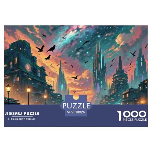 Jackdaw Caching bei Dämmerung 1000 Teile Schwieriges Großes Puzzle Tier Und Kinder, Teile Passen Perfekt Zusammen, Geschicklichkeitsspiel, Perfekt Für Spieleabende, Pädagogisches 38x26cm/100 Jackdaw Caching bei Dämmerung 1000 Teile Schwieriges Großes Puzzle Tier Und Kinder, Teile Passen Perfekt Zusammen, Geschicklichkeitsspiel, Perfekt Für Spieleabende, Pädagogisches 38x26cm/100 von QIAVXZIP
