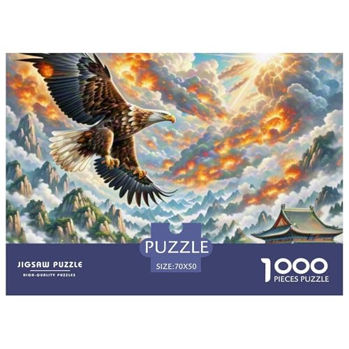 Jackdaw Caching bei Dämmerung 1000 Teile Unmöglich Puzzles Tier, Teile Passen Perfekt Zusammen, Geschicklichkeitsspiel, Premium Quality, Stressabbau-Spielzeug 70x50cm/1000pcs von QIAVXZIP