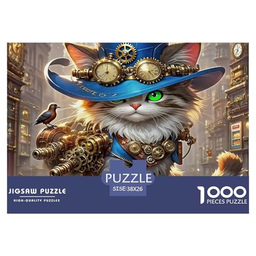 Kätzchen 1000 Teile Klassische Puzzle Tier Für Die Ganze Familie, Teile Passen Perfekt Zusammen, Geschicklichkeitsspiel, Premium Quality, Pädagogisches 38x26cm/1000pcs von QIAVXZIP