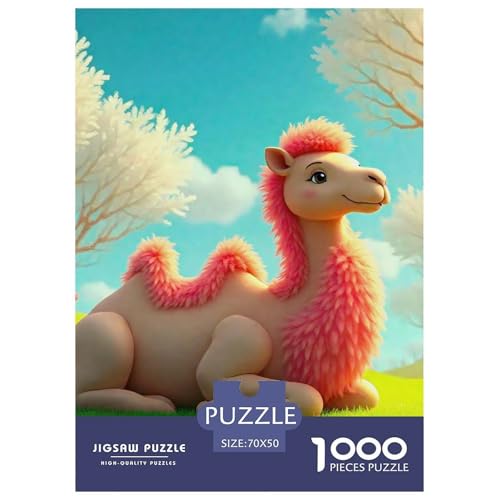Kamel 1000 Teile Klassische Puzzle Tier Für Erwachsene Und Kinder, Teile Passen Perfekt Zusammen, Geschicklichkeitsspiel, Perfekt Für Spieleabende, Stressabbau-Spielzeug 70x50cm/1000pcs von QIAVXZIP