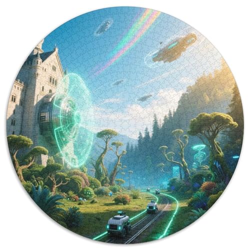 Karlsbrücke 1000 PCS Puzzle Rundes Puzzle Schwieriges Großes Stressabbau-Spielzeug Geeignet 1000pcs (67.5x67.5cm) von QIAVXZIP
