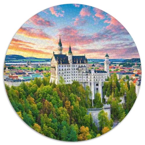 Karlsbrücke 1000 PCS Puzzle Rundpuzzle Schwieriges Großes Stressabbau-Spielzeug Für Erwachsene Und Kinder 1000pcs (67.5x67.5cm) von QIAVXZIP