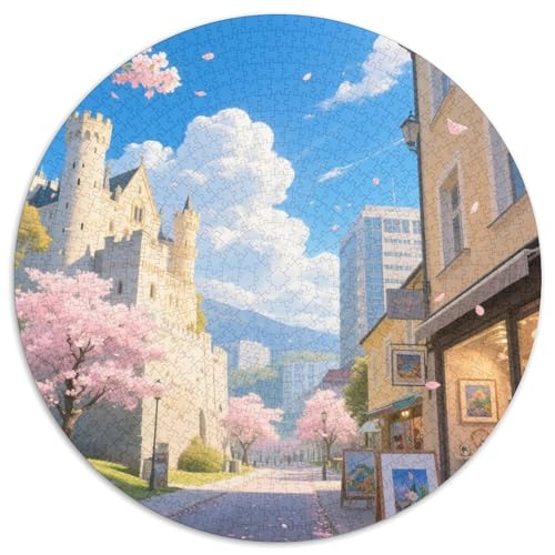 Karlsbrücke 1000 PCS Puzzle Rundpuzzle Schwieriges Großes Stressabbau-Spielzeug Geeignet 1000pcs (67.5x67.5cm) von QIAVXZIP