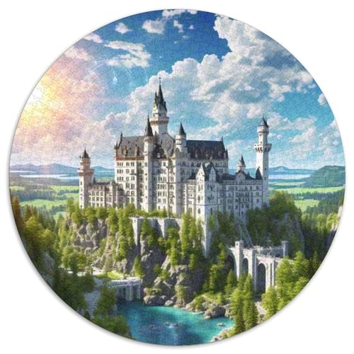 Karlsbrücke 1000 Teile Puzzle Kreisförmige EinzigKunst ige Puzzle Schwieriges Großes Stressabbau-Spielzeug Für Erwachsene Und Kinder 1000pcs (67.5x67.5cm) von QIAVXZIP