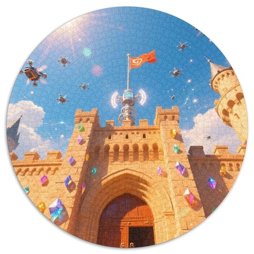 Karlsbrücke 1000 Teile Puzzle Rundpuzzle Schwieriges Großes Stressabbau-Spielzeug Geeignet 1000pcs (67.5x67.5cm) von QIAVXZIP