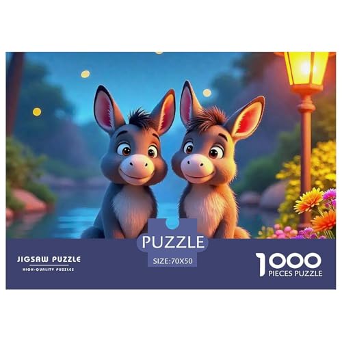 Kleiner Esel 1000 Teile Anspruchsvolles Puzzle Tier Für Erwachsene Und Kinder, Teile Passen Perfekt Zusammen, Geschicklichkeitsspiel, Premium Quality, Stressabbau-Spielzeug 70x50cm/1000pcs Kleiner Esel 1000 Teile Anspruchsvolles Puzzle Tier Für Erwachsene Und Kinder, Teile Passen Perfekt Zusammen, Geschicklichkeitsspiel, Premium Quality, Stressabbau-Spielzeug 70x50cm/1000pcs von QIAVXZIP