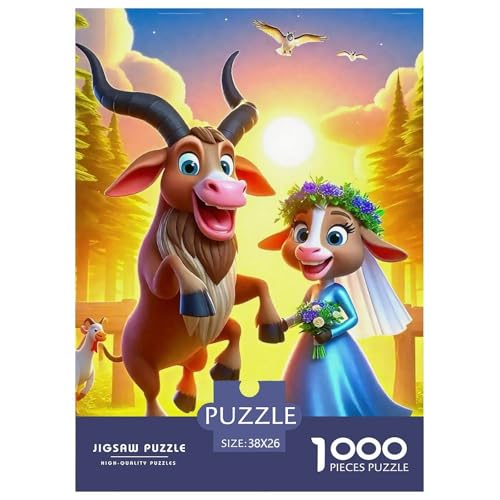 Kleiner Esel 1000 Teile Klassische Puzzle Tier Ab 14 Jahren, Teile Passen Perfekt Zusammen, Geschicklichkeitsspiel, Premium Quality, Pädagogisches 38x26cm/1000pcs von QIAVXZIP