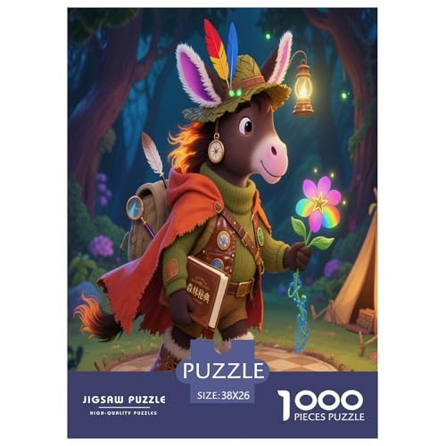 Kleiner Esel 1000 Teile Klassische Puzzle Tier Ab 14 Jahren, Teile Passen Perfekt Zusammen, Geschicklichkeitsspiel, Premium Quality, Pädagogisches 38x26cm/1000pcs Kleiner Esel 1000 Teile Klassische Puzzle Tier Ab 14 Jahren, Teile Passen Perfekt Zusammen, Geschicklichkeitsspiel, Premium Quality, Pädagogisches 38x26cm/1000pcs von QIAVXZIP