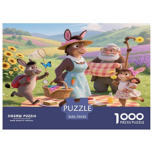 Kleiner Esel 1000 Teile Klassische Puzzle Tier Ab 14 Jahren, Teile Passen Perfekt Zusammen, Geschicklichkeitsspiel, Premium Quality, Pädagogisches 70x50cm/1000pcs Kleiner Esel 1000 Teile Klassische Puzzle Tier Ab 14 Jahren, Teile Passen Perfekt Zusammen, Geschicklichkeitsspiel, Premium Quality, Pädagogisches 70x50cm/1000pcs von QIAVXZIP