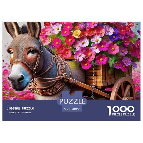 Kleiner Esel 1000 Teile Klassische Puzzle Tier Für Die Ganze Familie, Teile Passen Perfekt Zusammen, Geschicklichkeitsspiel, Perfekt Für Spieleabende, Pädagogisches 70x50cm/1000pcs Kleiner Esel 1000 Teile Klassische Puzzle Tier Für Die Ganze Familie, Teile Passen Perfekt Zusammen, Geschicklichkeitsspiel, Perfekt Für Spieleabende, Pädagogisches 70x50cm/1000pcs von QIAVXZIP