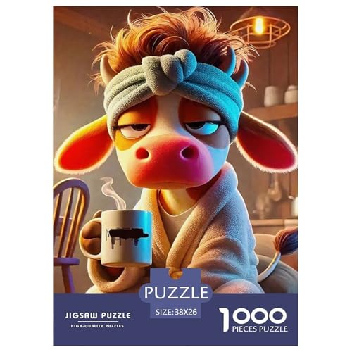 Kleiner Esel 1000 Teile Klassische Puzzle Tier Für Die Ganze Familie, Teile Passen Perfekt Zusammen, Geschicklichkeitsspiel, Premium Quality, Stressabbau-Spielzeug 38x26cm/1000pcs von QIAVXZIP