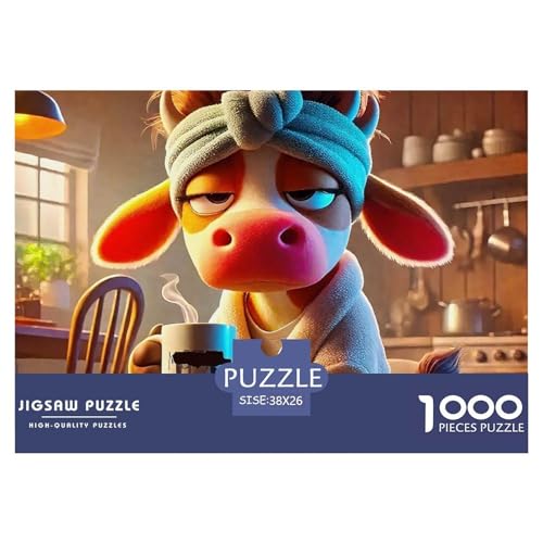 Kleiner Esel 1000 Teile Klassische Puzzle Tier Für Die Ganze Familie, Teile Passen Perfekt Zusammen, Geschicklichkeitsspiel, Premium Quality, Stressabbau-Spielzeug 38x26cm/1000pcs von QIAVXZIP
