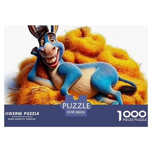Kleiner Esel 1000 Teile Klassische Puzzle Tier Für Die Ganze Familie, Teile Passen Perfekt Zusammen, Geschicklichkeitsspiel, Premium Quality, Stressabbau-Spielzeug 38x26cm/1000pcs von QIAVXZIP