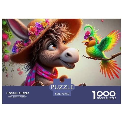 Kleiner Esel 1000 Teile Klassische Puzzle Tier Für Die Ganze Familie, Teile Passen Perfekt Zusammen, Geschicklichkeitsspiel, Premium Quality, Stressabbau-Spielzeug 70x50cm/1000pcs Kleiner Esel 1000 Teile Klassische Puzzle Tier Für Die Ganze Familie, Teile Passen Perfekt Zusammen, Geschicklichkeitsspiel, Premium Quality, Stressabbau-Spielzeug 70x50cm/1000pcs von QIAVXZIP
