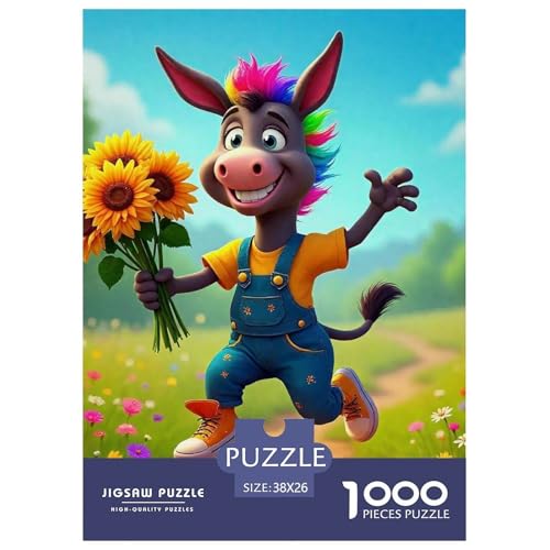 Kleiner Esel 1000 Teile Klassische Puzzle Tier Für Erwachsene, Familien, Teile Passen Perfekt Zusammen, Geschicklichkeitsspiel, Premium Quality, Pädagogisches 38x26cm/1000pcs Kleiner Esel 1000 Teile Klassische Puzzle Tier Für Erwachsene, Familien, Teile Passen Perfekt Zusammen, Geschicklichkeitsspiel, Premium Quality, Pädagogisches 38x26cm/1000pcs von QIAVXZIP